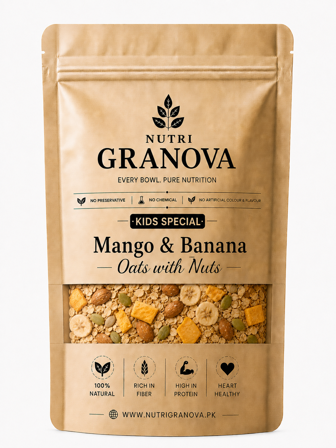 Kids mango banana oats
